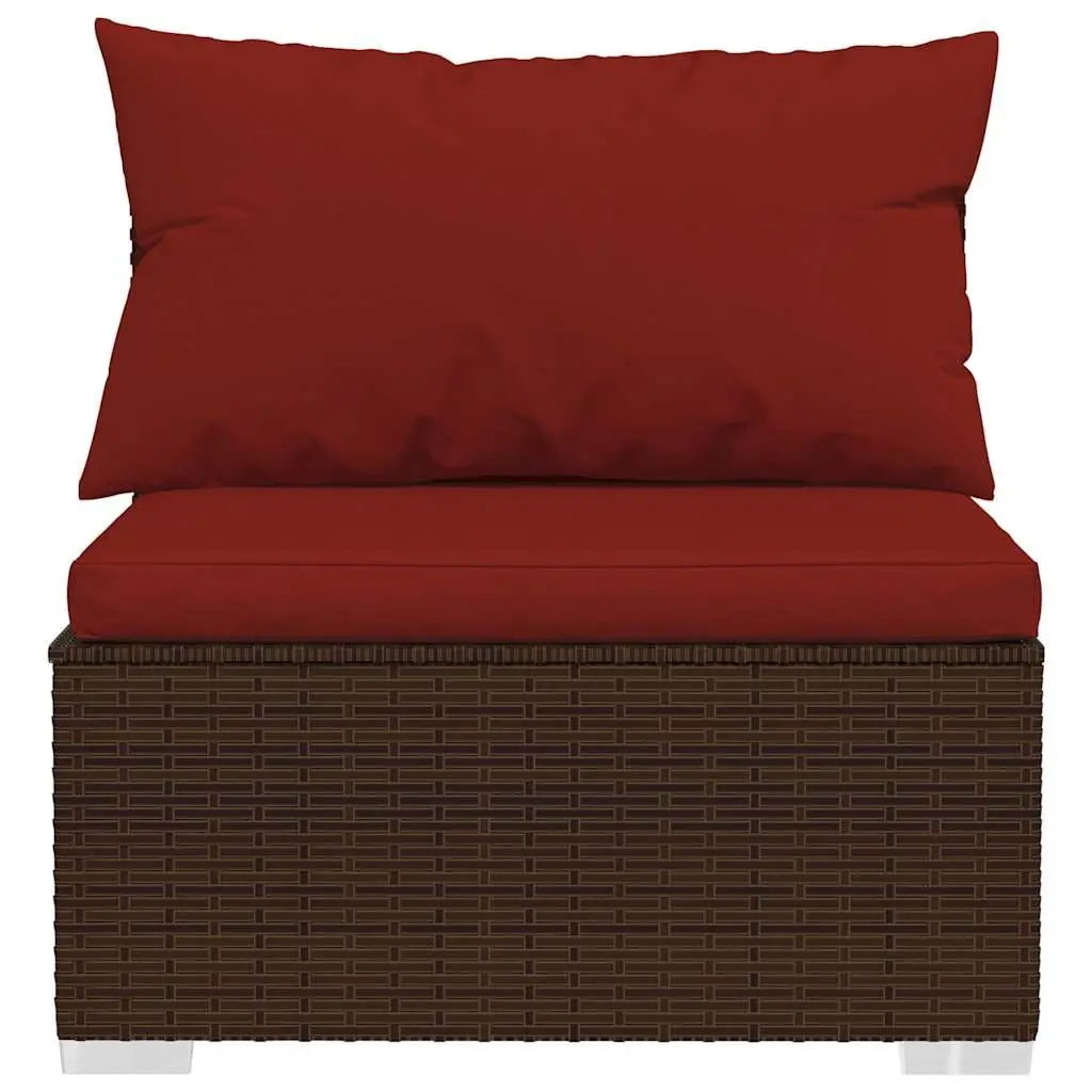 Brown Middle Sofa for Outdoor Living