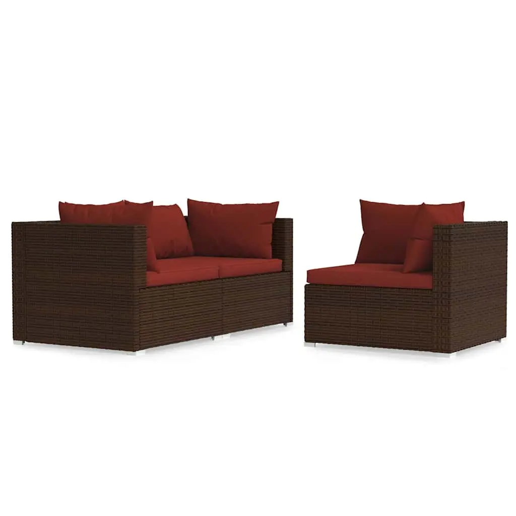 3 Piece Outdoor Sofa Set