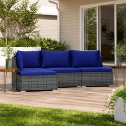 Your Outdoor Oasis: 4 Piece Lounge Set with Cushions