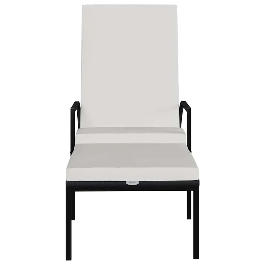 Sun Lounger Adjustable Backrest Steel Frame Outdoor Garden Patio Chair