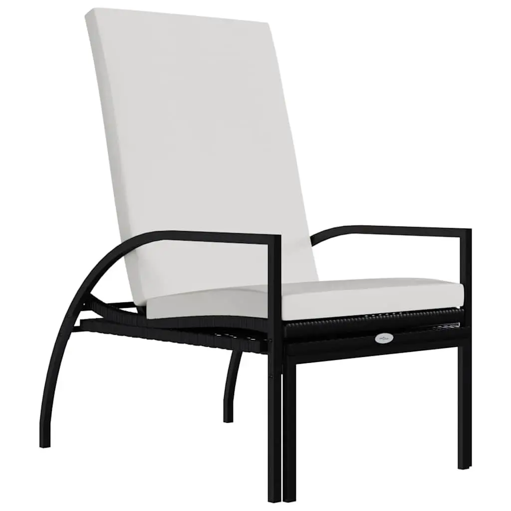 Sun Lounger Adjustable Backrest Steel Frame Outdoor Garden Patio Chair
