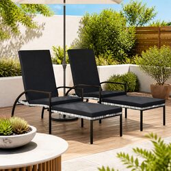 Your Perfect Grey Sun Loungers with Footrest Await