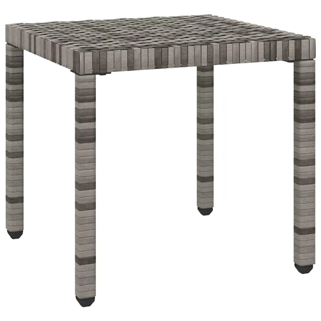 Sun Lounger with Side Table Adjustable Backrest Grey 2 Piece Set
