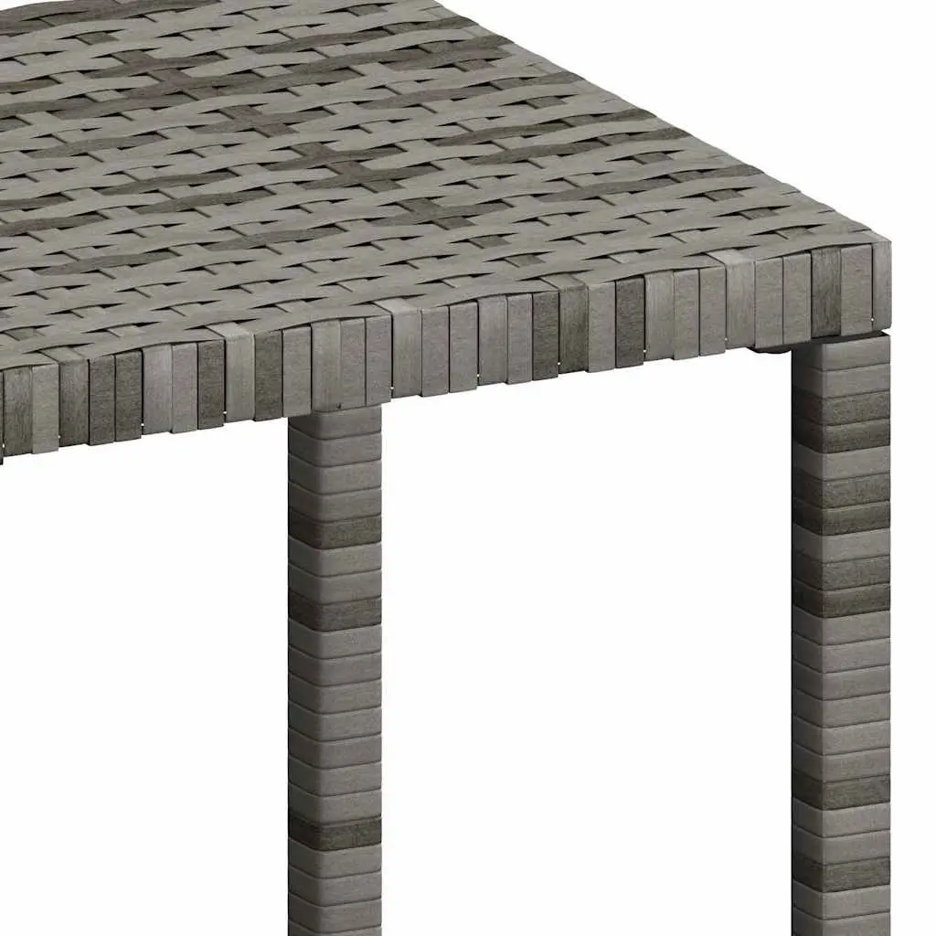 Sun Lounger with Side Table Adjustable Backrest Grey 2 Piece Set
