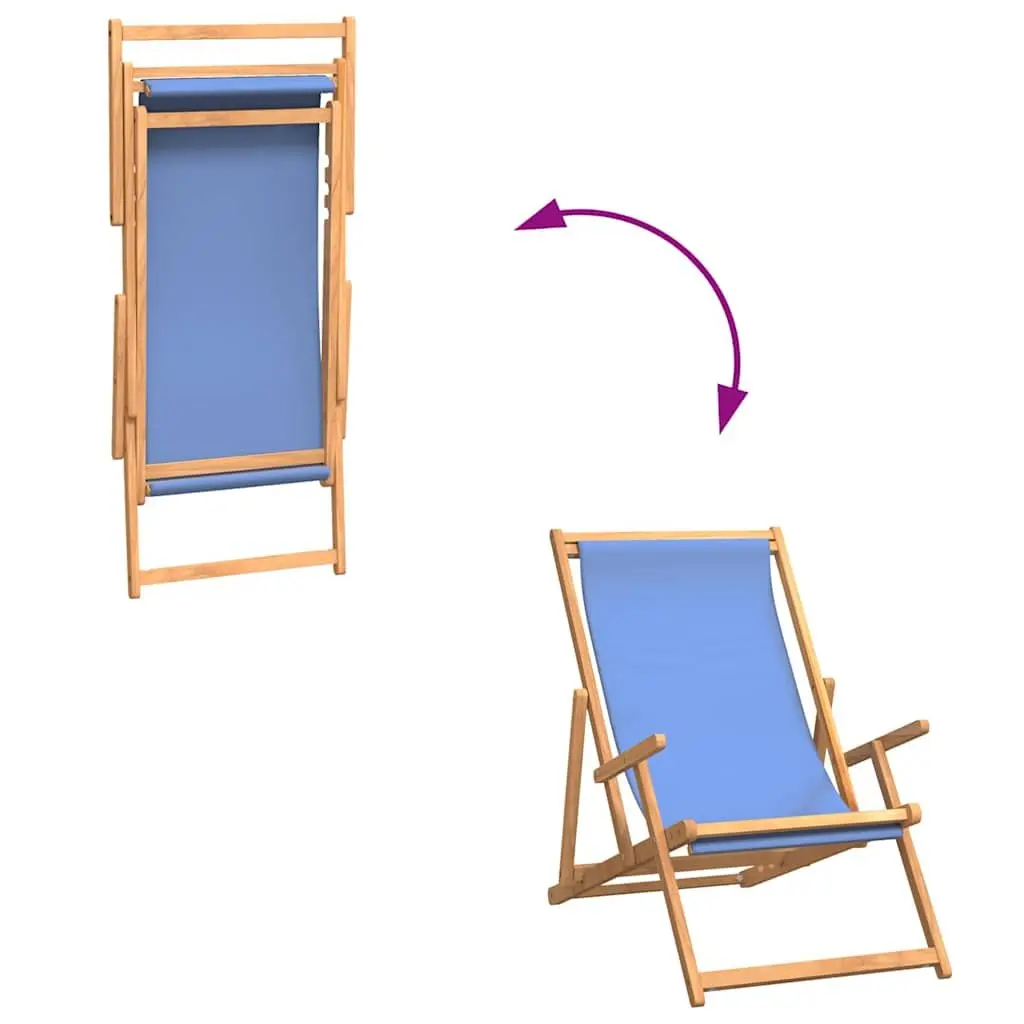 Folding Beach Chair in Blue