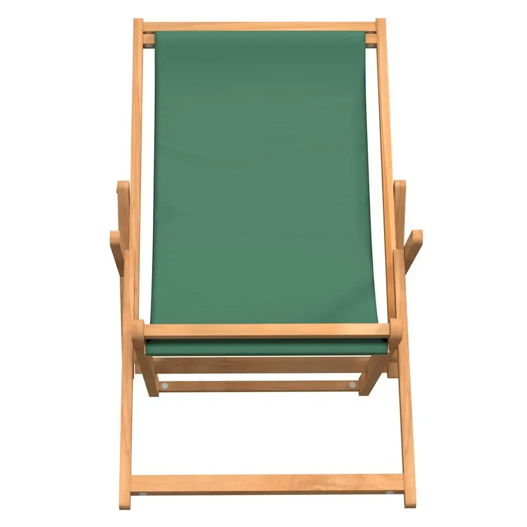 Folding Beach Chair Solid Teak Wood Outdoor Garden Deck Lounge Adjustable