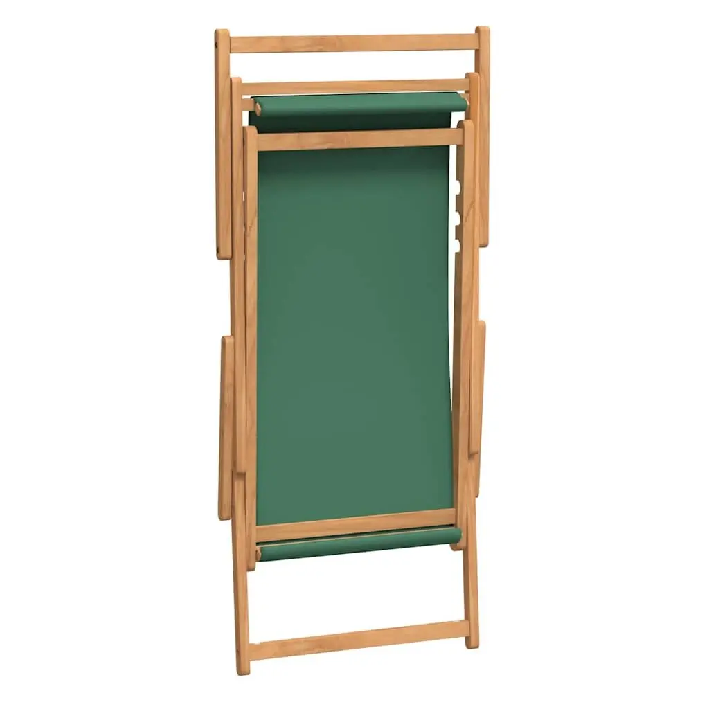 Folding Beach Chair Solid Teak Wood Outdoor Garden Deck Lounge Adjustable
