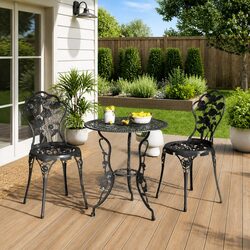 Enjoy Outdoor Living with This 3 Piece Bistro Set