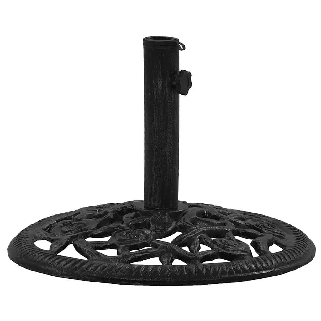 Umbrella Base Heavy Duty Black Cast Iron 48 x 48 x 33 cm Outdoor Garden Patio Stand