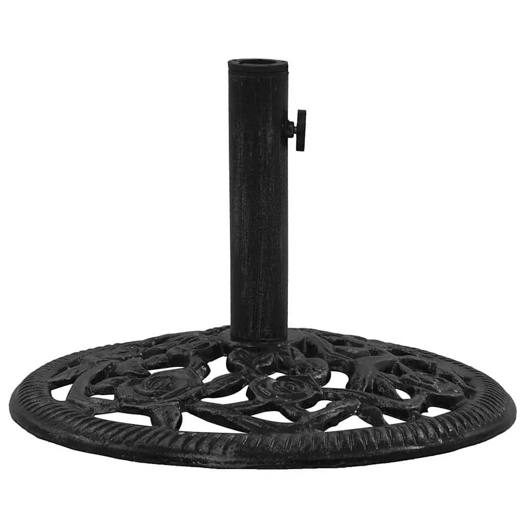 Umbrella Base Heavy Duty Black Cast Iron 48 x 48 x 33 cm Outdoor Garden Patio Stand