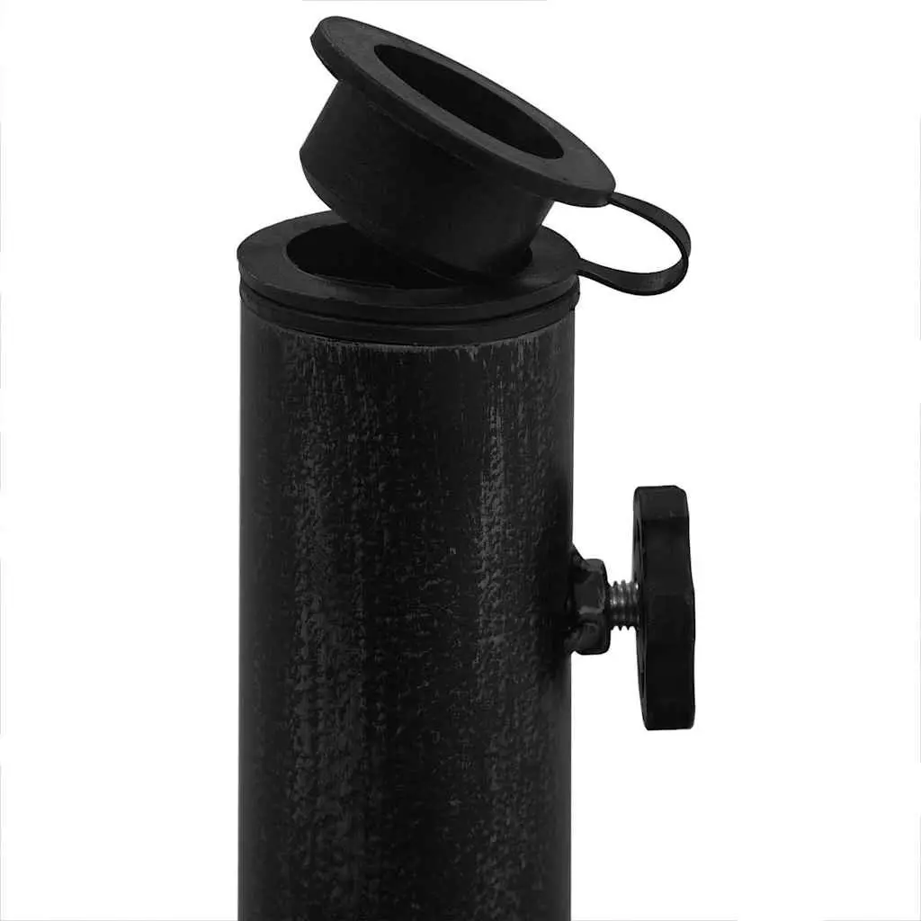 Umbrella Base Heavy Duty Black Cast Iron 48 x 48 x 33 cm Outdoor Garden Patio Stand