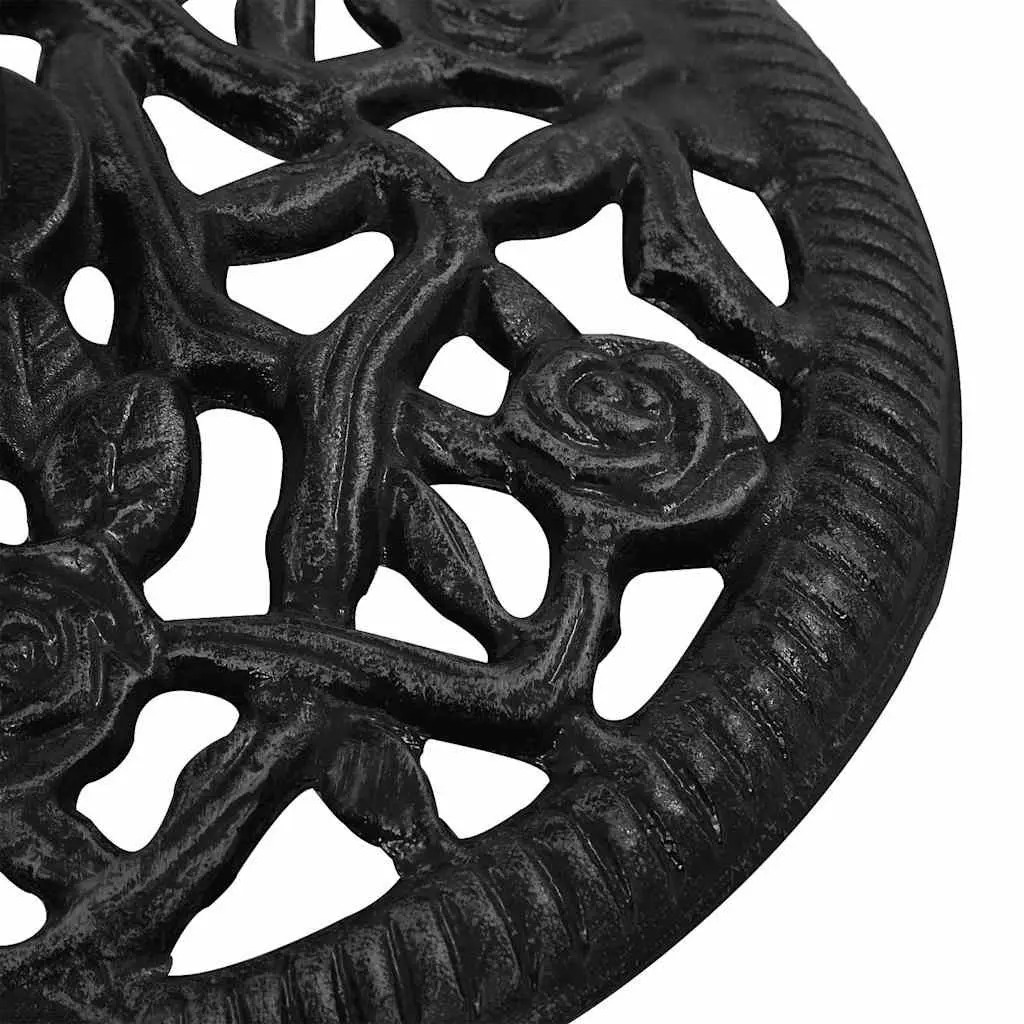 Umbrella Base Heavy Duty Black Cast Iron 48 x 48 x 33 cm Outdoor Garden Patio Stand