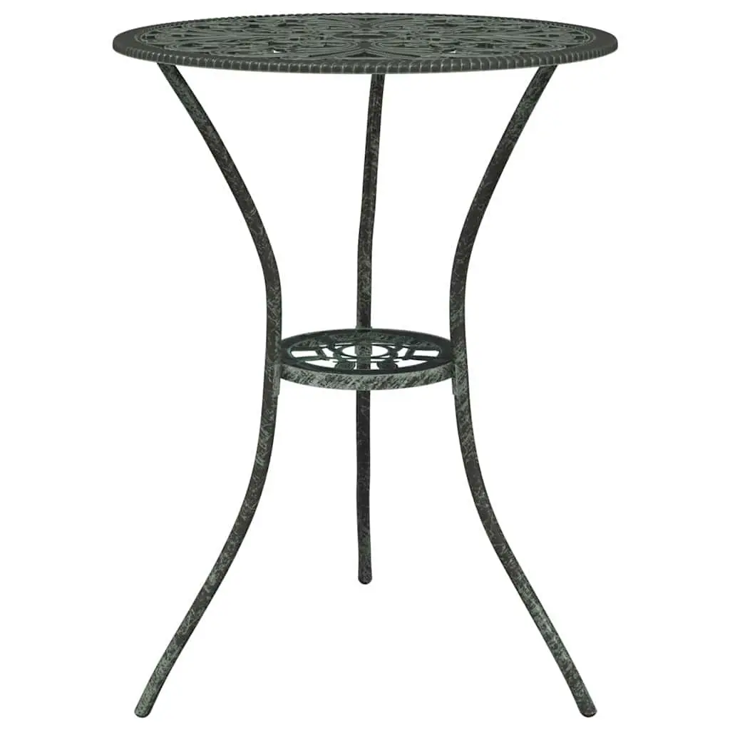 Bistro Set Outdoor Garden Patio Furniture Cast Aluminium Green Floral 3 Piece