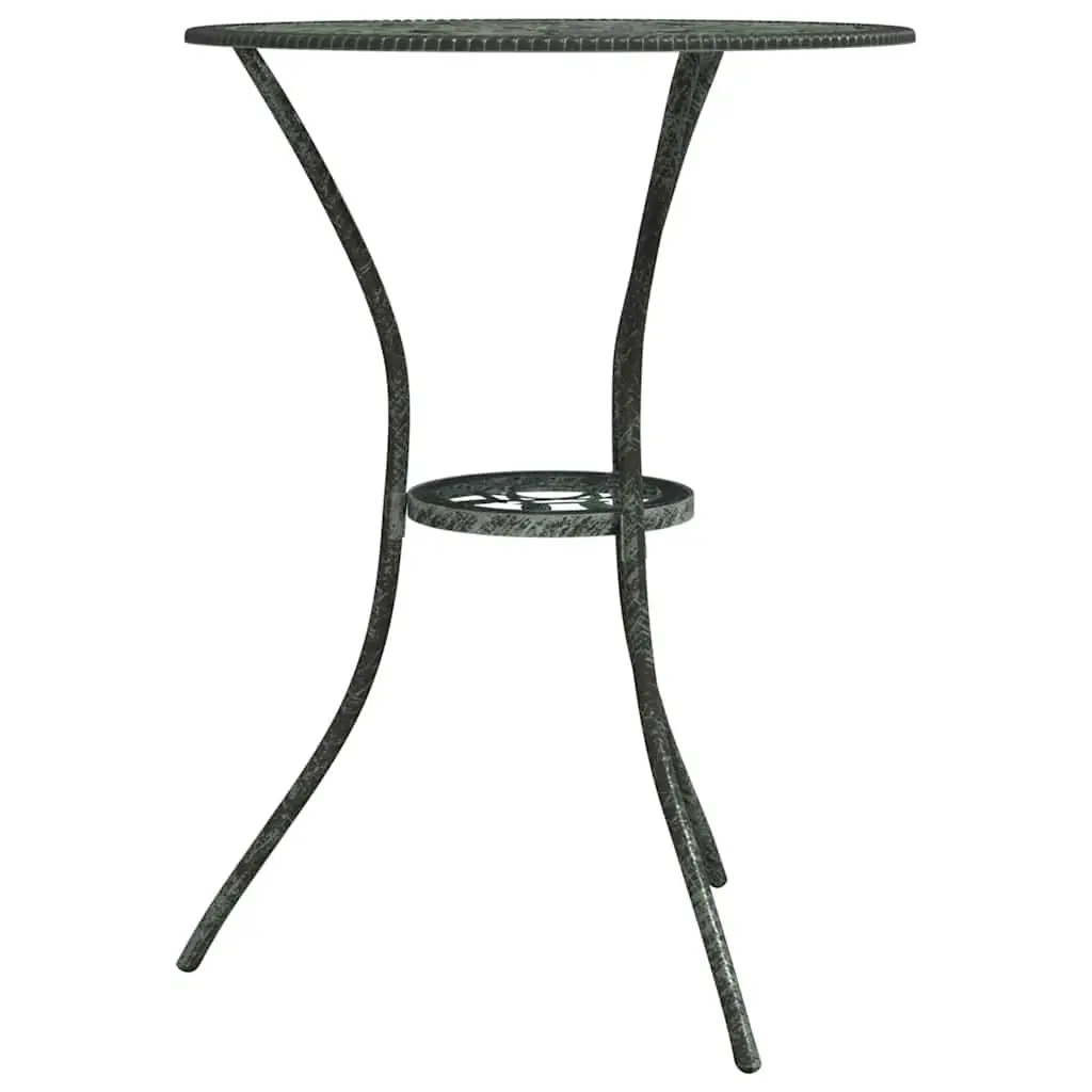 Bistro Set Outdoor Garden Patio Furniture Cast Aluminium Green Floral 3 Piece