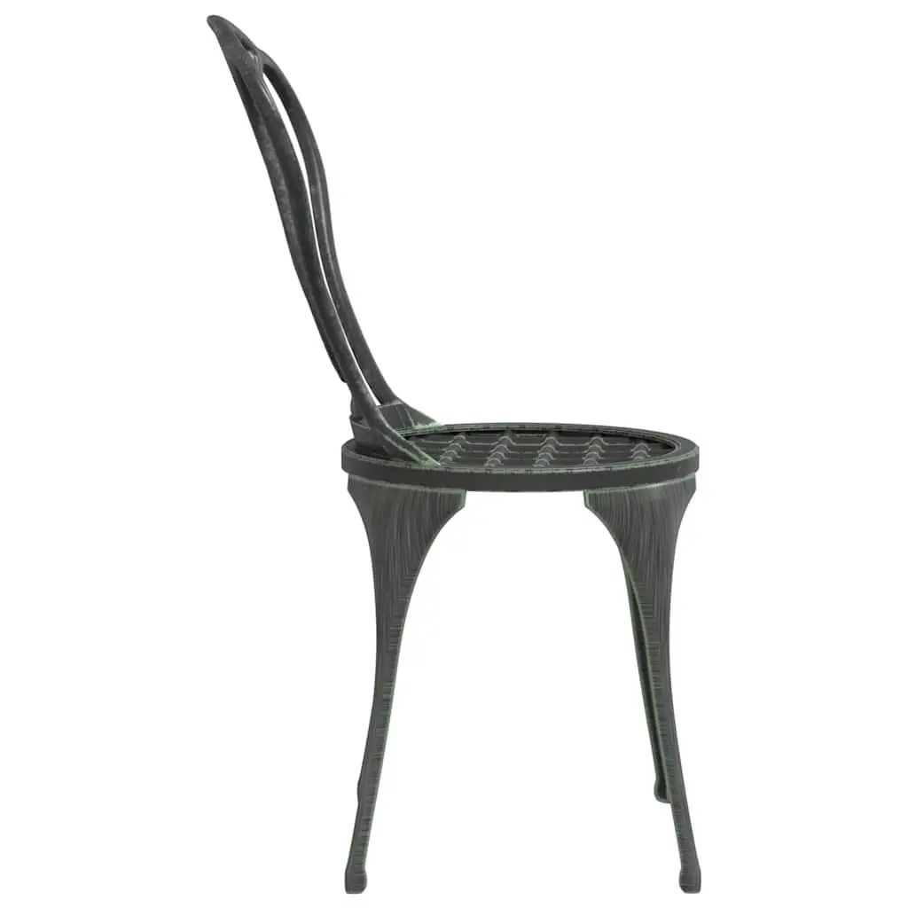 Bistro Set Outdoor Garden Patio Furniture Cast Aluminium Green Floral 3 Piece