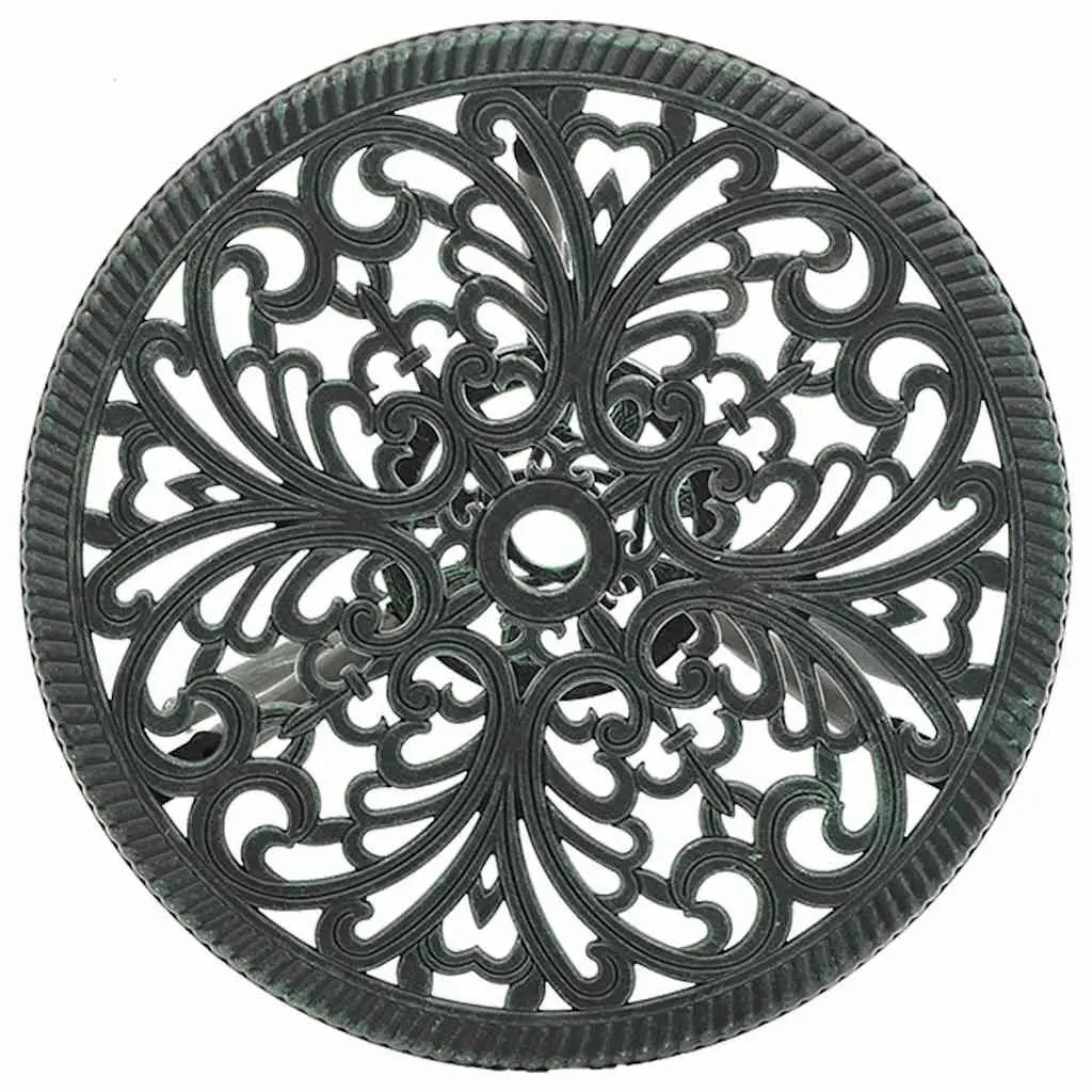 Bistro Set Outdoor Garden Patio Furniture Cast Aluminium Green Floral 3 Piece