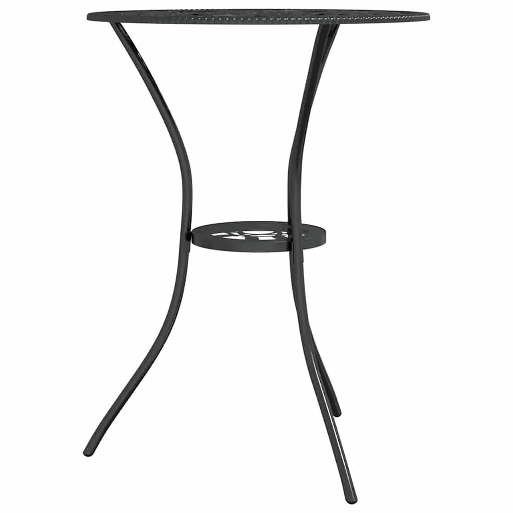 3 Piece Bistro Set Outdoor Patio Garden Furniture Cast Aluminium Black Floral