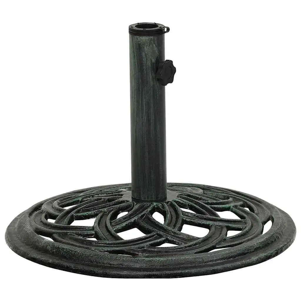 Umbrella Base Cast Iron Green Outdoor Garden Patio Stand Parasol Holder Stable