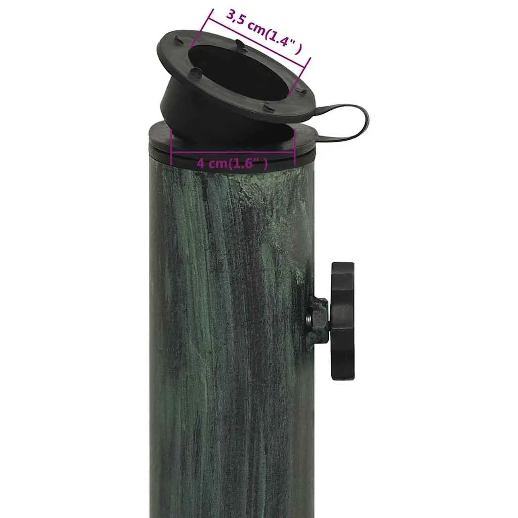 Umbrella Base Cast Iron Green Outdoor Garden Patio Stand Parasol Holder Stable