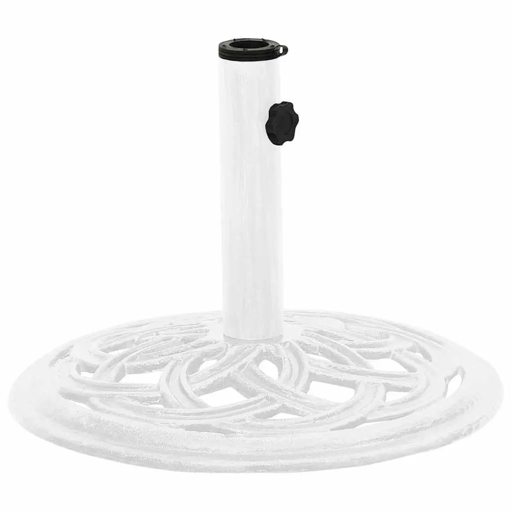 Umbrella Base Heavy Duty White Cast Iron 44 x 44 x 31 cm
