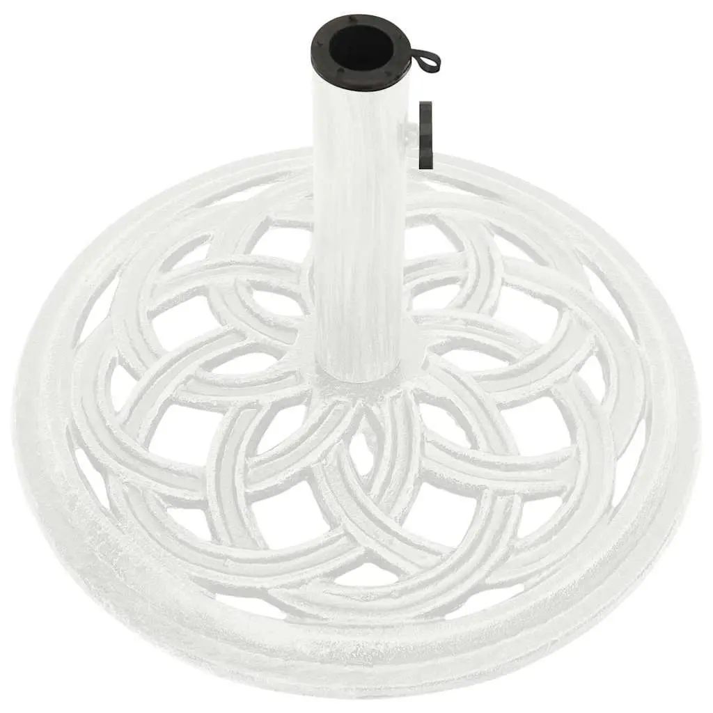 Umbrella Base Heavy Duty White Cast Iron 44 x 44 x 31 cm