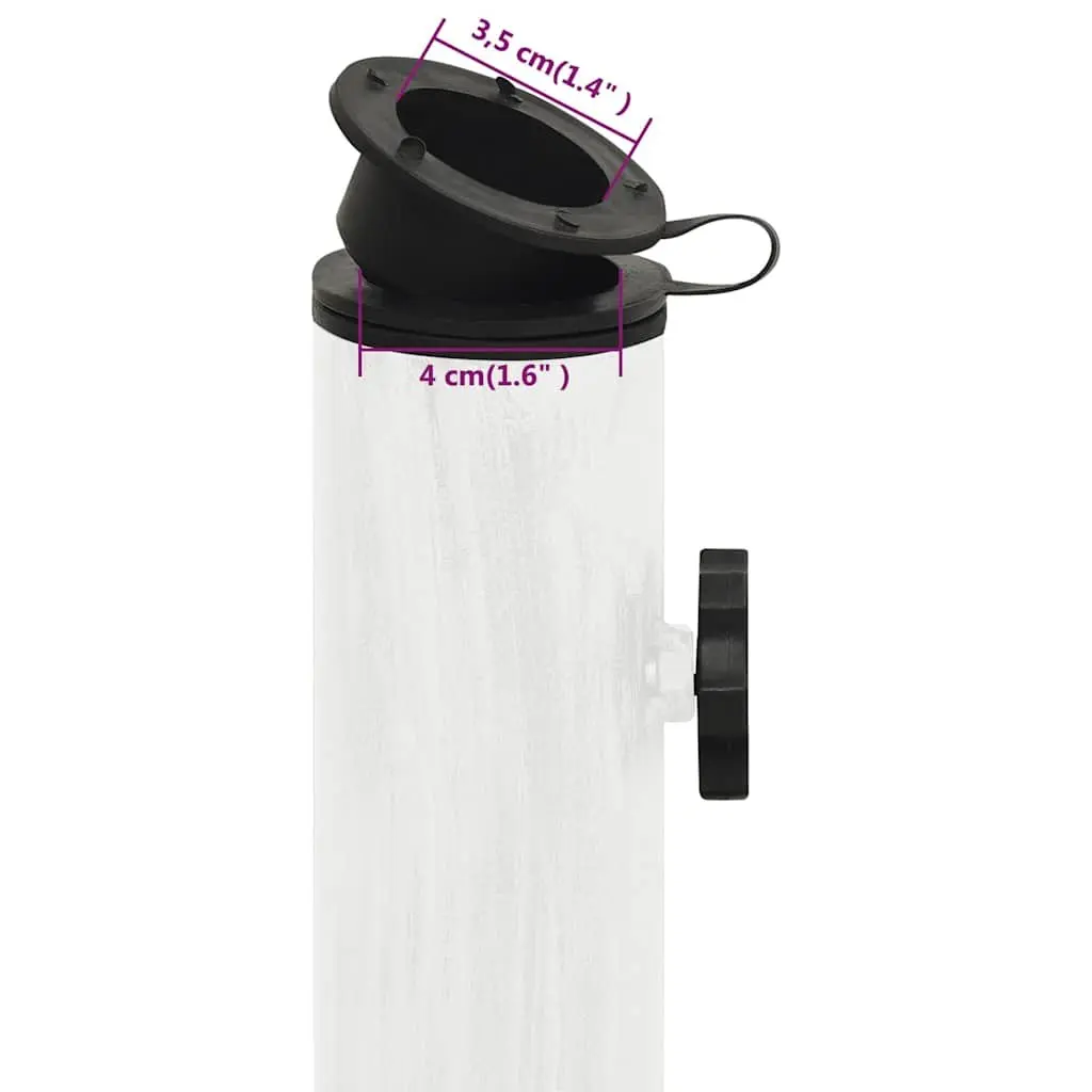 Umbrella Base Heavy Duty White Cast Iron 44 x 44 x 31 cm