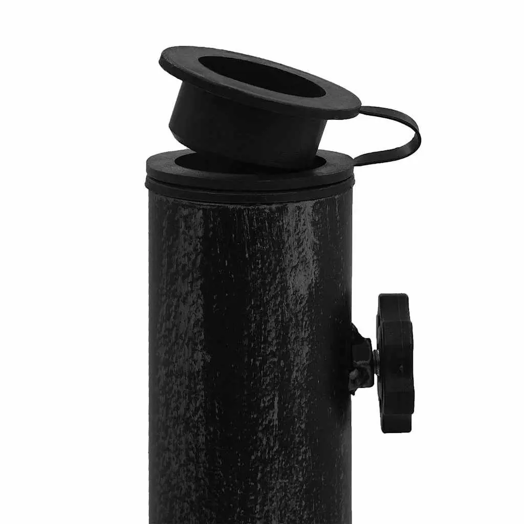 Umbrella Base Cast Iron Black Heavy Duty 47 x 47 x 33 cm