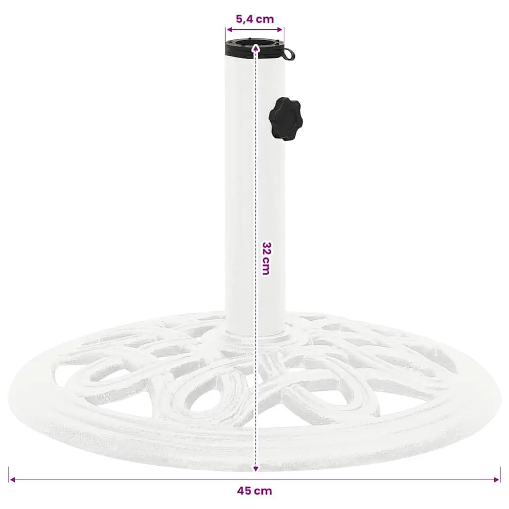 White Umbrella Base for Outdoor Relaxation