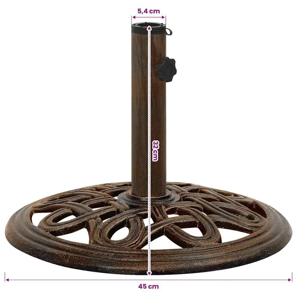 Cast Iron Umbrella Base Outdoor Garden Parasol Stand 40cm