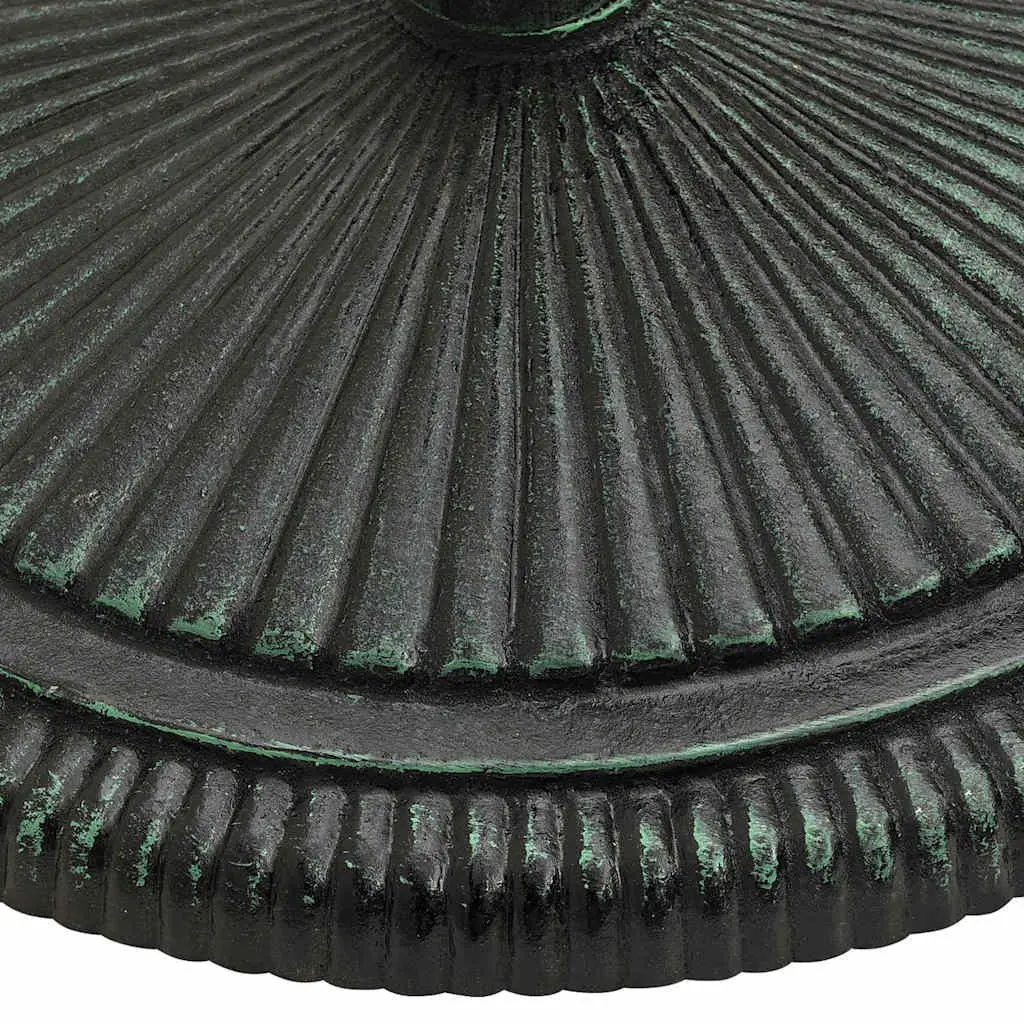 Umbrella Base Cast Iron Garden Outdoor Parasol Stand Green 45x45x30cm
