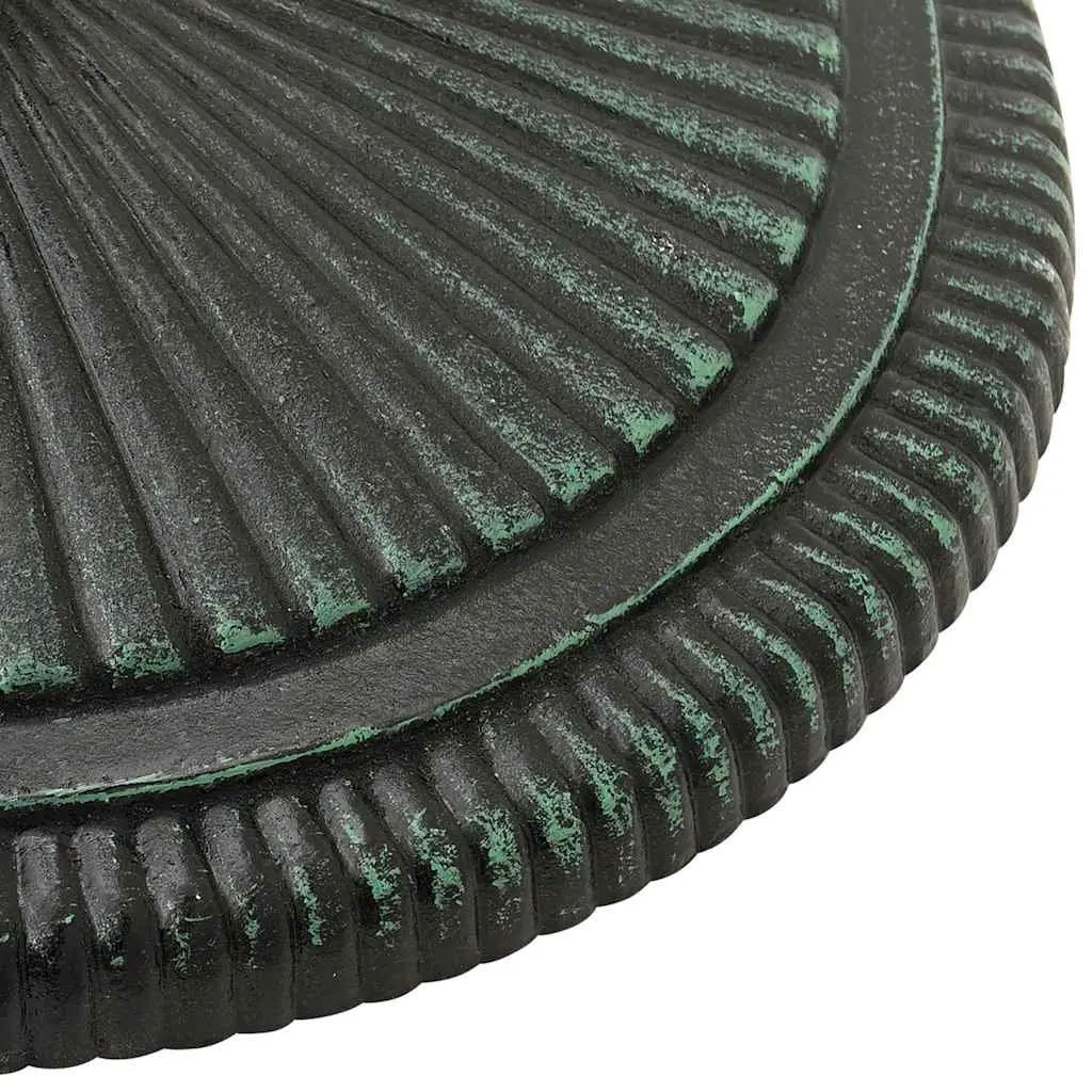 Umbrella Base Cast Iron Garden Outdoor Parasol Stand Green 45x45x30cm