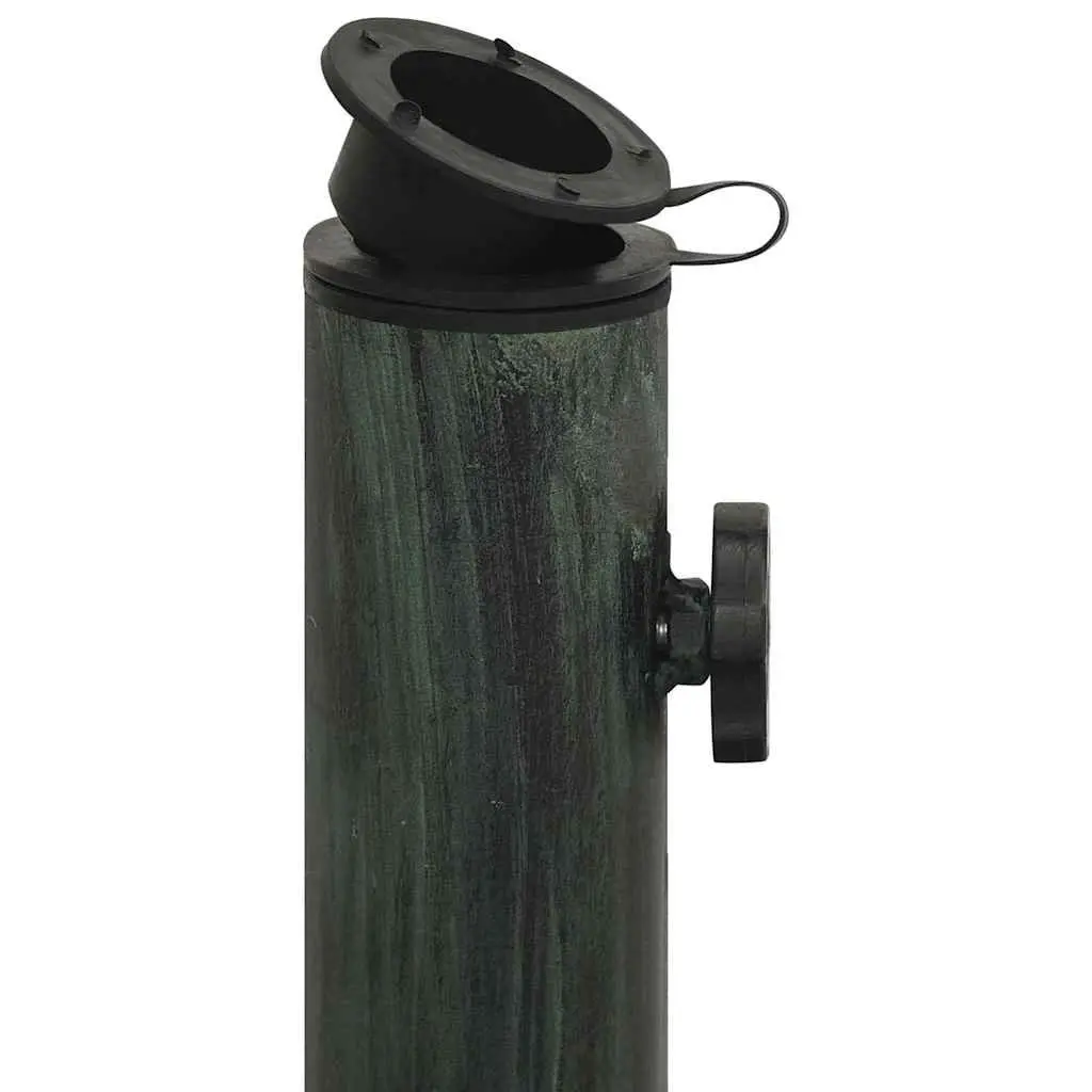 Umbrella Base Cast Iron Garden Outdoor Parasol Stand Green 45x45x30cm