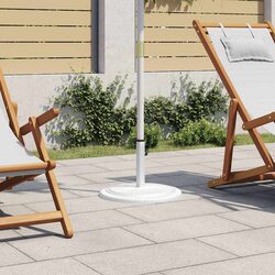 White Outdoor Umbrella Base for Stability and Charm