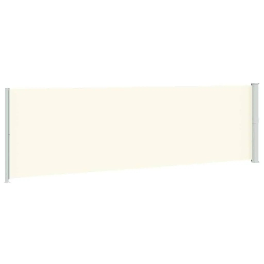 Retractable Side Awning Cream 180x600cm Outdoor Garden Shade Screen