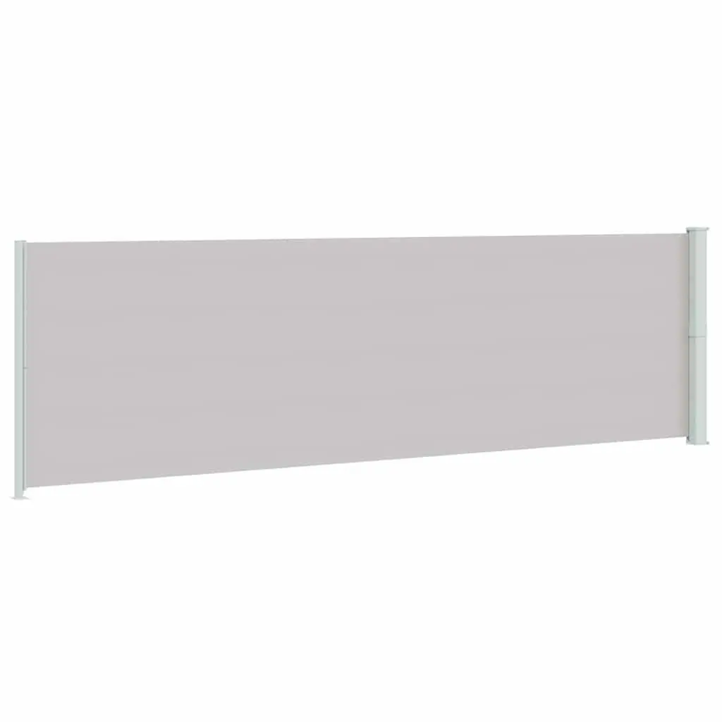 Side Awning Privacy Shade Grey Outdoor Garden Retractable 180x600cm