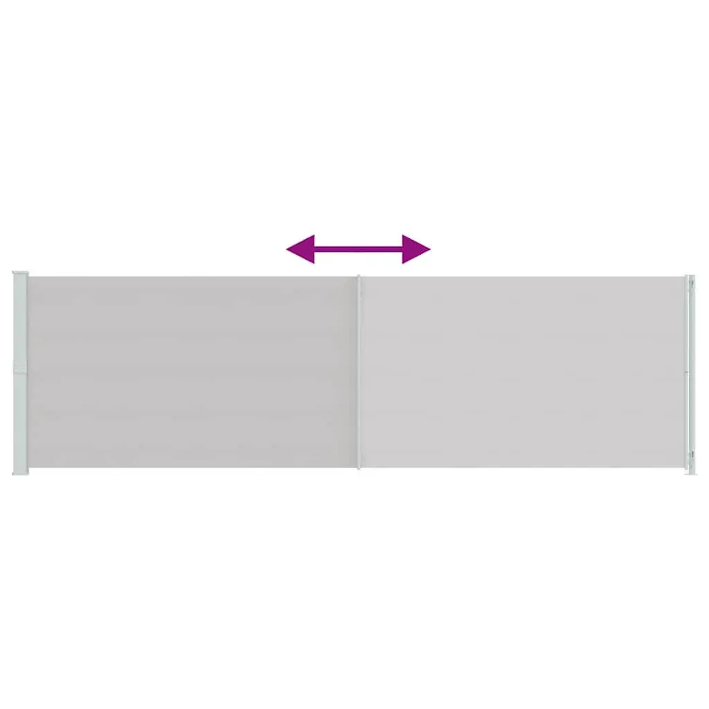 Side Awning Privacy Shade Grey Outdoor Garden Retractable 180x600cm
