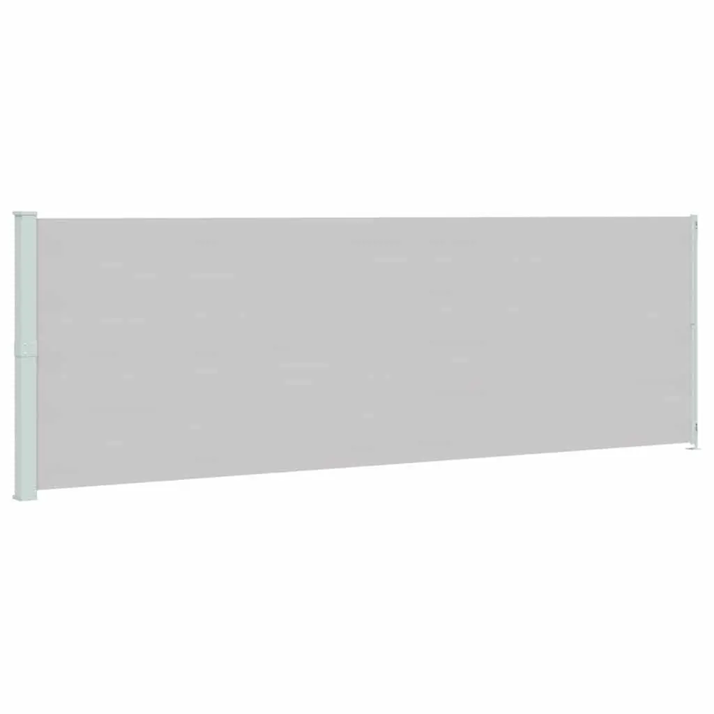 Patio Retractable Side Awning 200x600 cm Grey Outdoor Sunshade Screen
