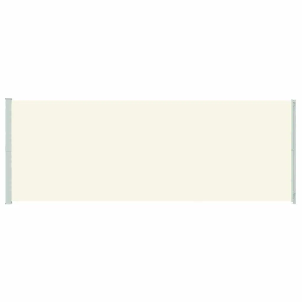 Patio Retractable Side Awning 220x600 cm Outdoor Privacy Screen Sunshade Cream