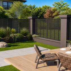 Discover the Perfect 180x180cm Grey Louver Fence Panel