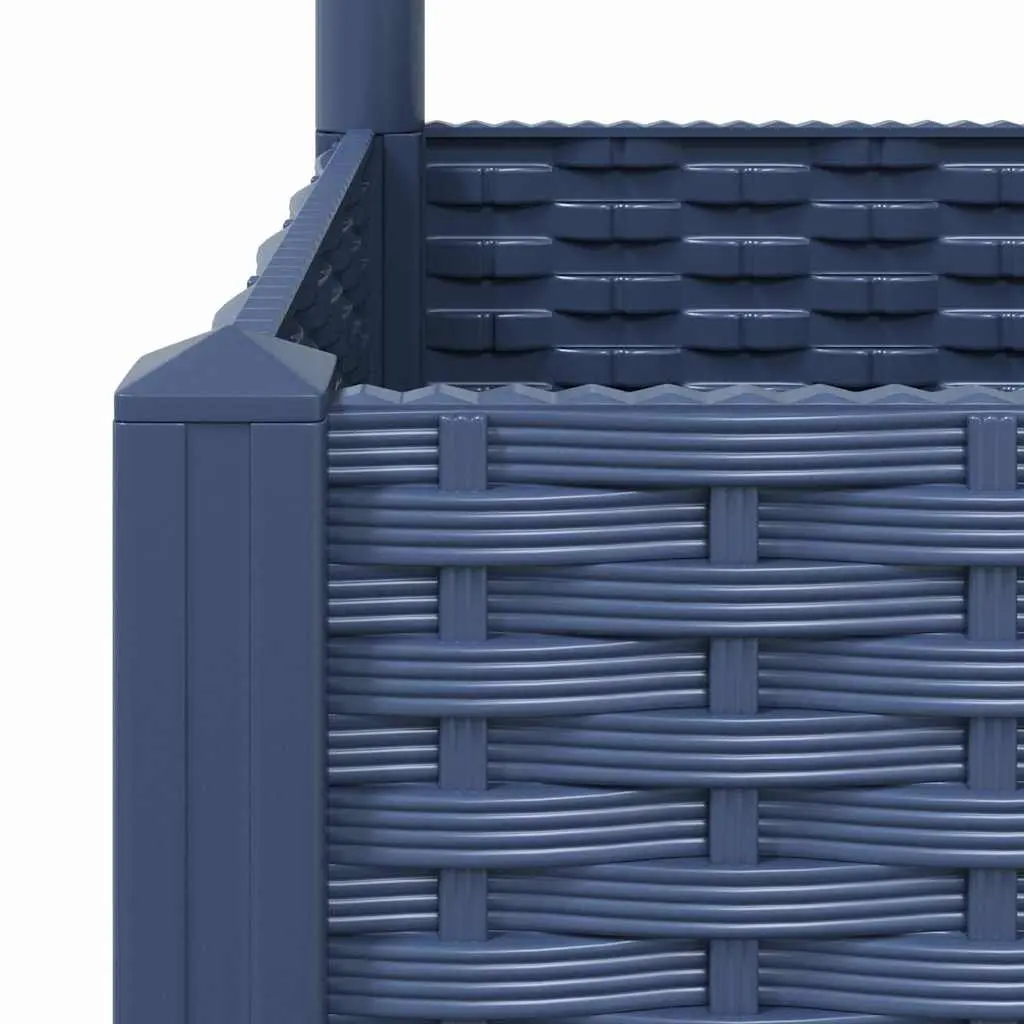Garden Planter with Trellis Grey 80x40x121.5cm Outdoor Climbing Plants Support