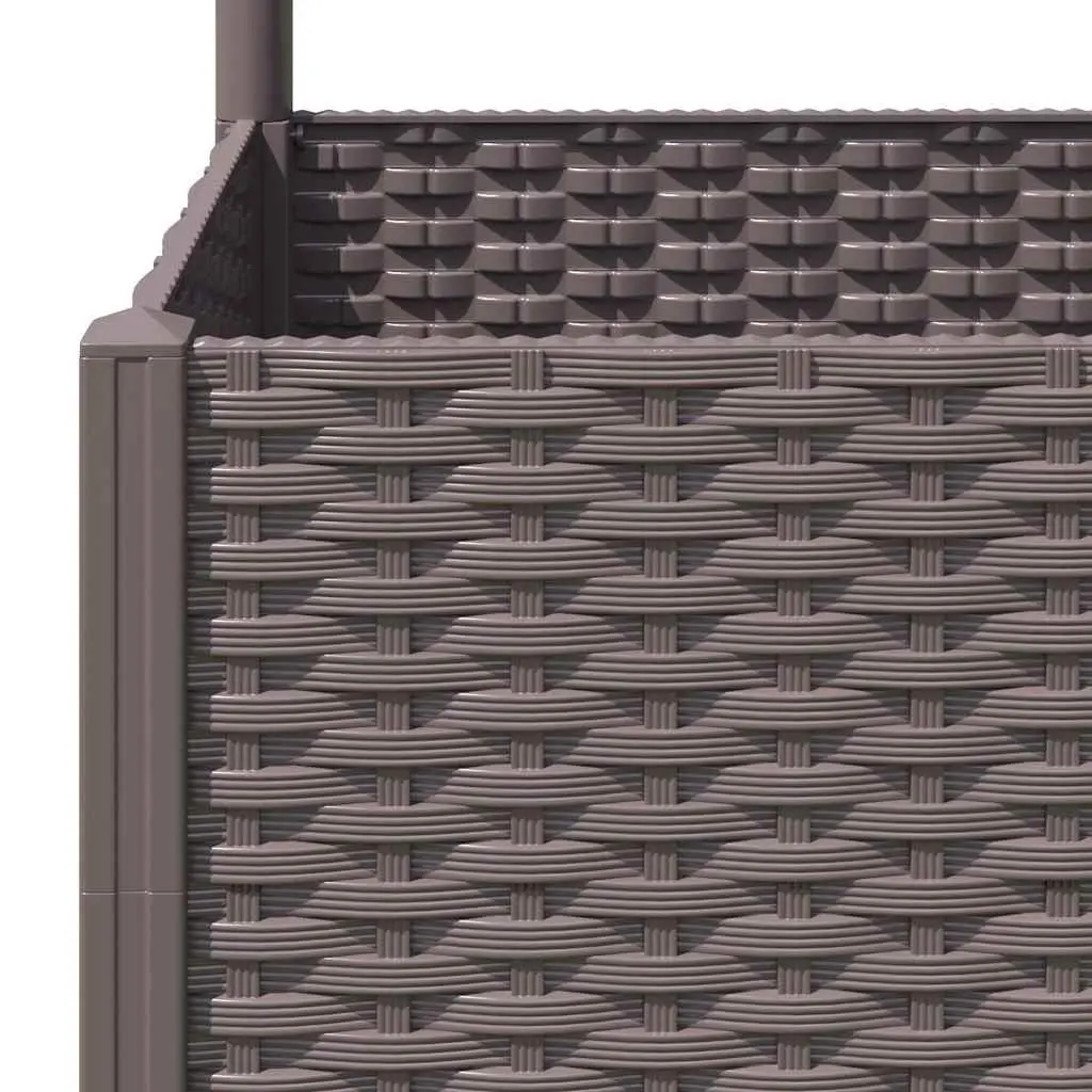 Garden Planter with Trellis Brown 120 x 40 x 136 cm Outdoor Climbing Plants Support