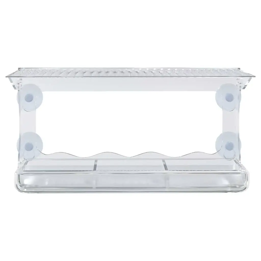 Window Bird Feeders Transparent Acrylic 30 x 12 x 15 cm 2 Piece
