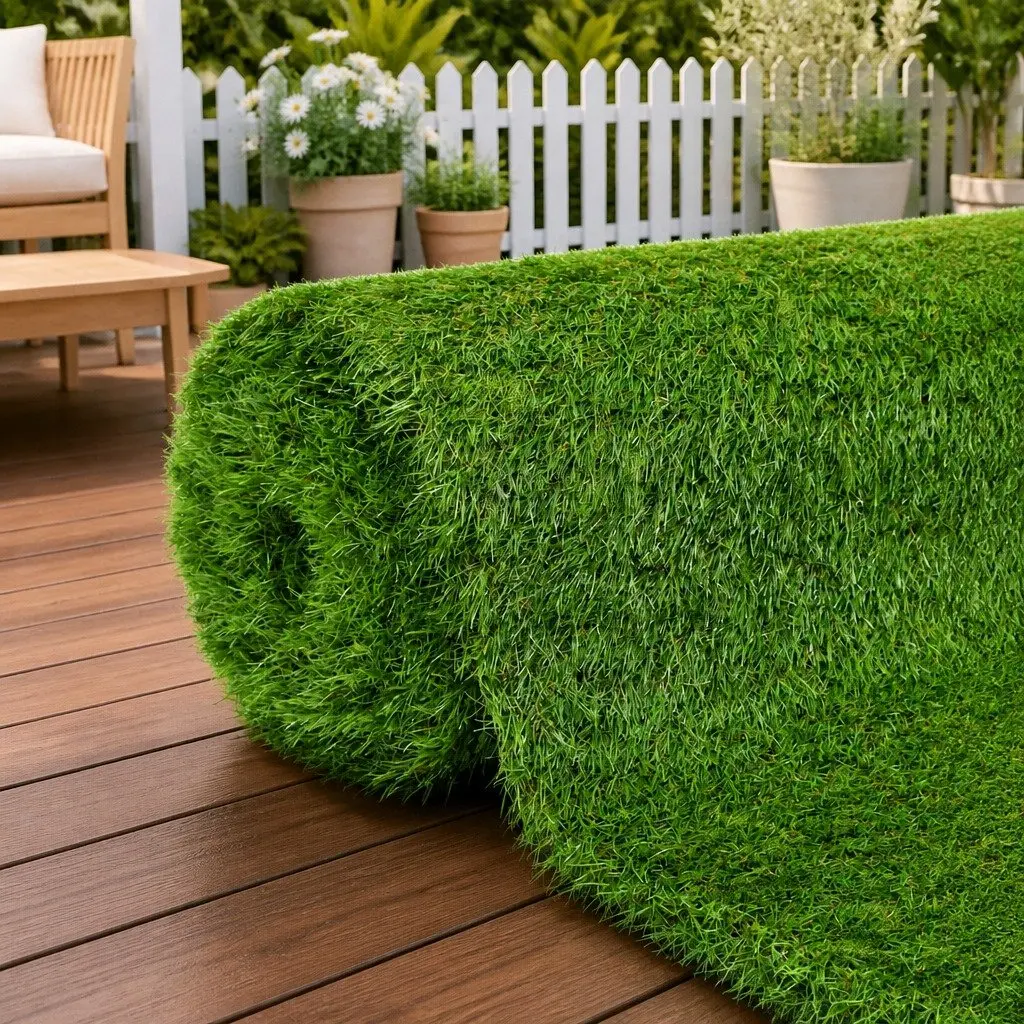 Artificial Grass Mat 1x5m 40mm Pile Height Garden Lawn Patio Balcony Decor
