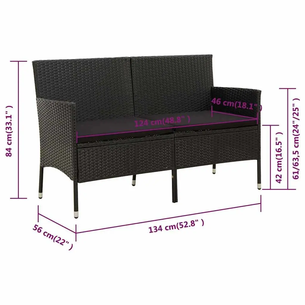 3-Seater Sofa for Outdoor Enjoyment