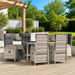 Your Ideal 7 Piece Garden Dining Set in Grey