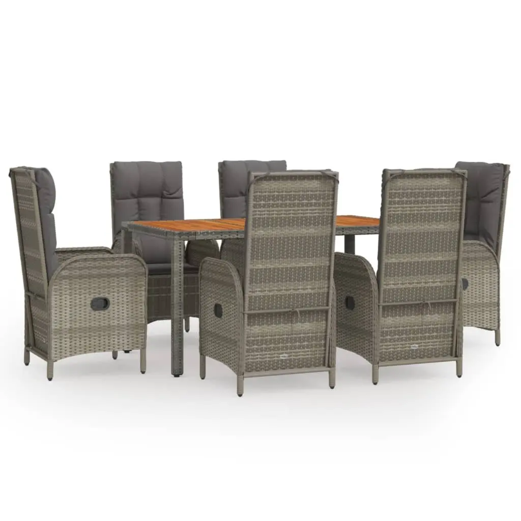 7 Piece Grey Outdoor Dining Set
