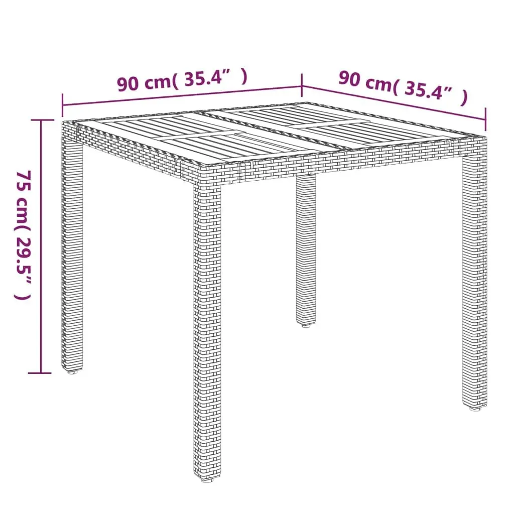 5 Piece Outdoor Garden Dining Set Weather-resistant Black Poly Rattan Furniture with Cushions