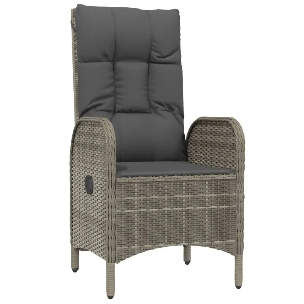 Garden Dining Set Outdoor Lounge Furniture Cushioned Grey 4 Piece