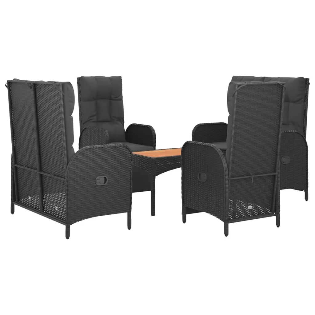 5 Piece Garden Dining Set in Black