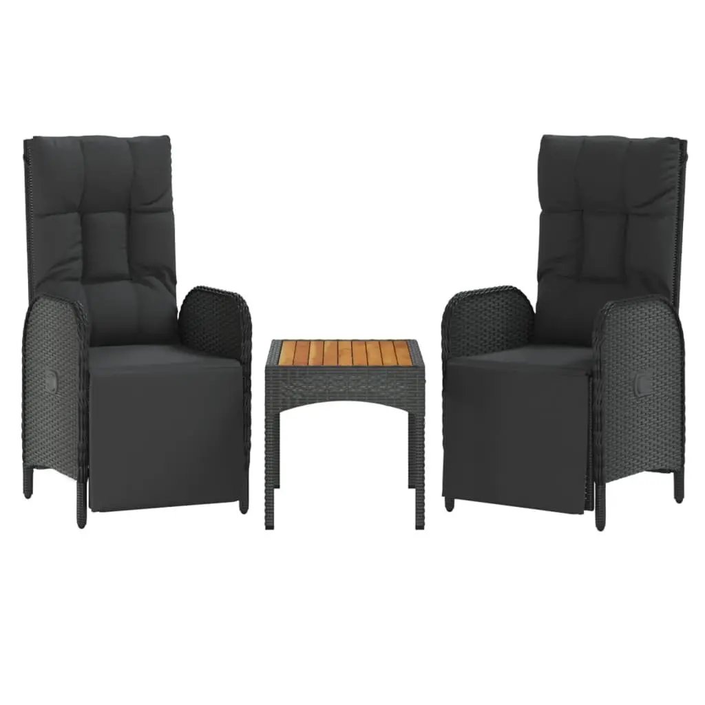 5 Piece Garden Dining Set in Black